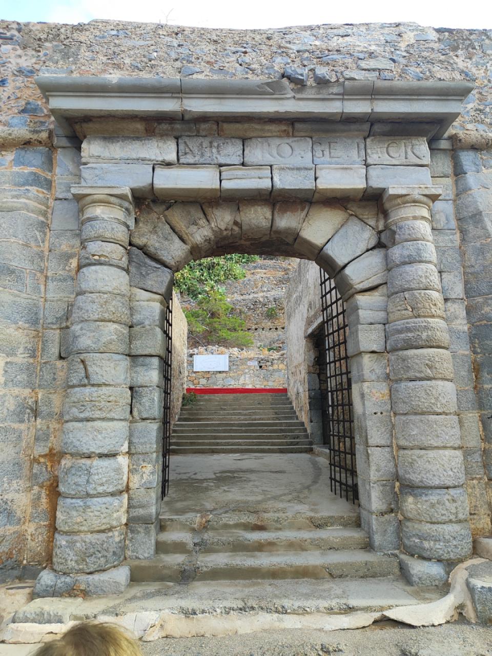 Tour of Crete castle stairs